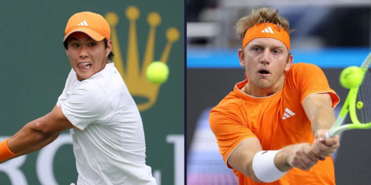 Tien (bên trái) có thể tiếp tục tạo nên cú sốc mới trước&nbsp;Davidovich Fokina (bên phải)