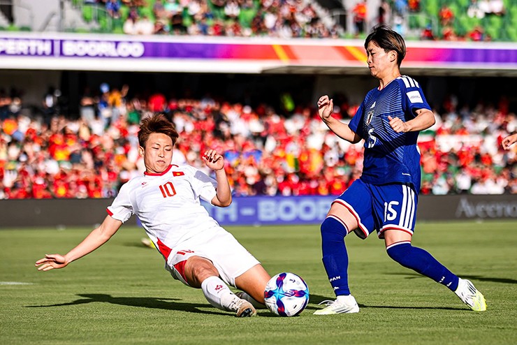 ĐT nữ Việt Nam không thể làm nên bất ngờ trước Nhật Bản.