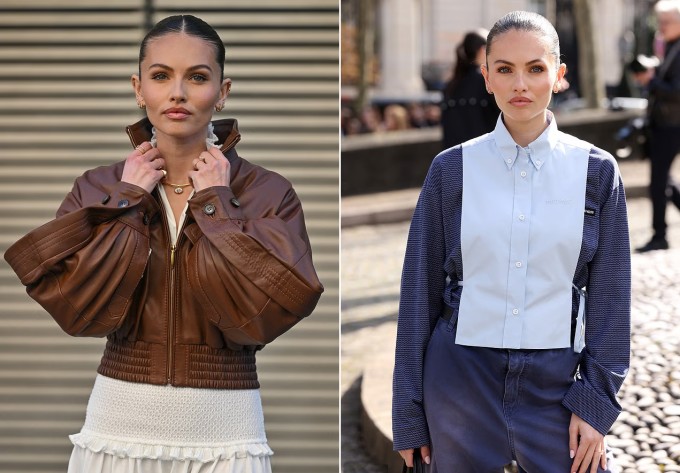 Thylane Blondeau đeo nhẫn đính hôn tại sự kiện của Zimmermann (trái) và Miu Miu. Ảnh: Backgrid