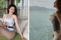 Bùi Quỳnh Hoa khoe vòng eo cuốn hút trong bộ đồ bơi cut-out táo bạo