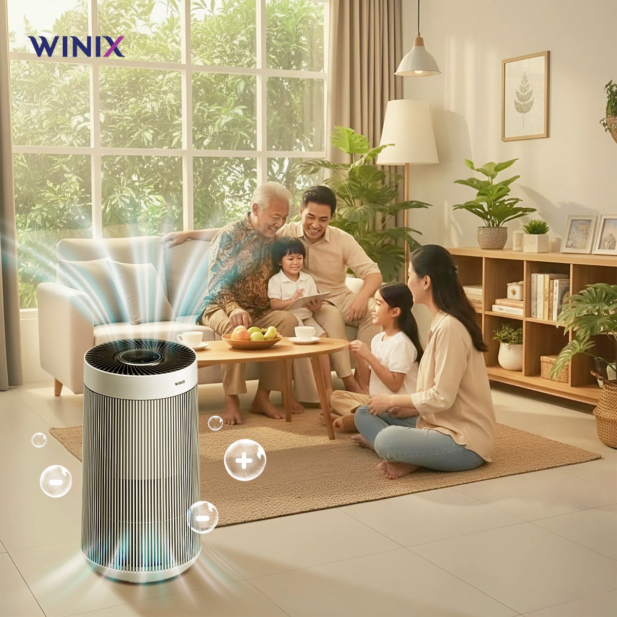 Máy lọc không khí Winix T-800 với bộ lọc Hepa và công nghệ ion PlasmaWave.