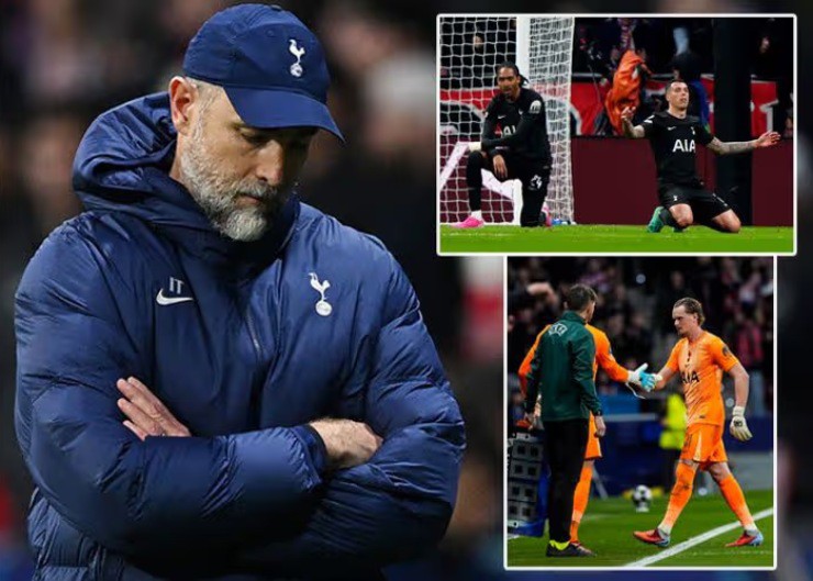 HLV Tudor bất lực nhìn Tottenham thảm bại 2-5 trước Atletico