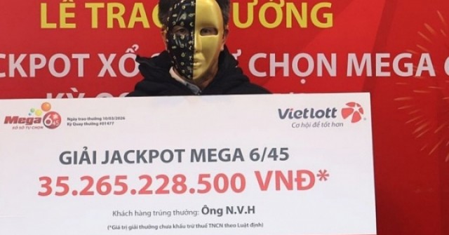 Người đàn ông mua Vietlott theo ngày sinh cháu nội trúng 35 tỷ đồng