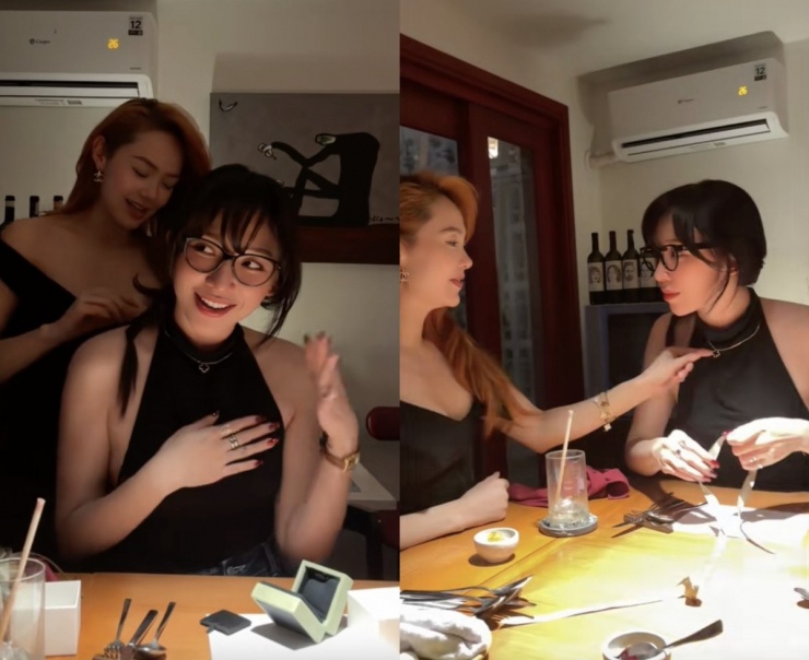 Tóc Tiên xúc động khi được Minh Hằng tặng chiếc vòng cổ trăm triệu đồng. Người đẹp nói 'chưa từng có chàng trai nào' làm cho cô điều tương tự.