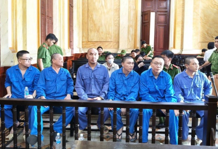 Các bị cáo tại tòa.