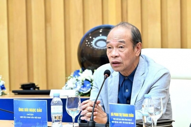 ông Bùi Ngọc Bảo - Chủ tịch Hiệp hội Xăng dầu Việt Nam - đề xuất dự trữ hàng lưu thông tập trung thông qua Quỹ Bình ổn giá xăng dầu. Ảnh Cấn Dũng.