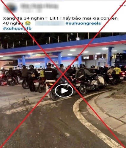 Thông tin sai sự thật được đăng tải lên mạng xã hội.