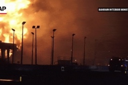 Kho nhiên liệu ở Bahrain như thành 'hoả ngục' sau đòn tập kích của Iran