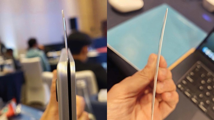 Kích thước mỏng ấn tượng của pin.