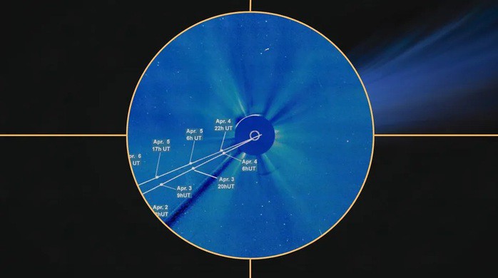 Sao chổi C/2026 A1 (MAPS) sẽ là một vật thể siêu sáng trên bầu trời trong 2 tuần lễ đầu của tháng 4 - Ảnh: NASA