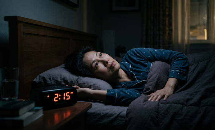 Thường xuyên mất ngủ có thể là dấu hiệu cảnh báo sớm của bệnh Alzheimer - Minh họa AI: Thu Anh