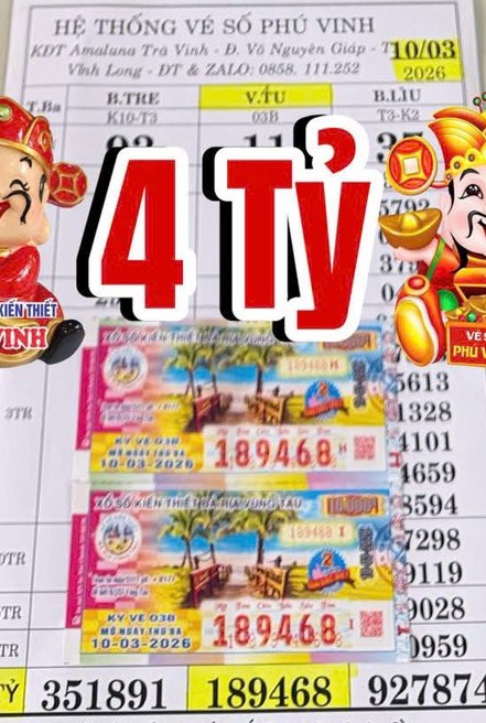 2 tờ vé số Vũng Tàu trúng độc đắc cuối cùng đã lộ diện. Ảnh: ĐLVS Phú Vinh