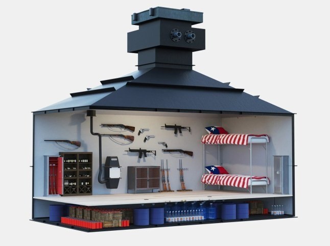 Bản thiết kế một mẫu hầm trú ẩn gắn với biệt thự công ty Atlas Shelters đang giới thiệu với khách hàng. Ảnh: Ron Hubbard