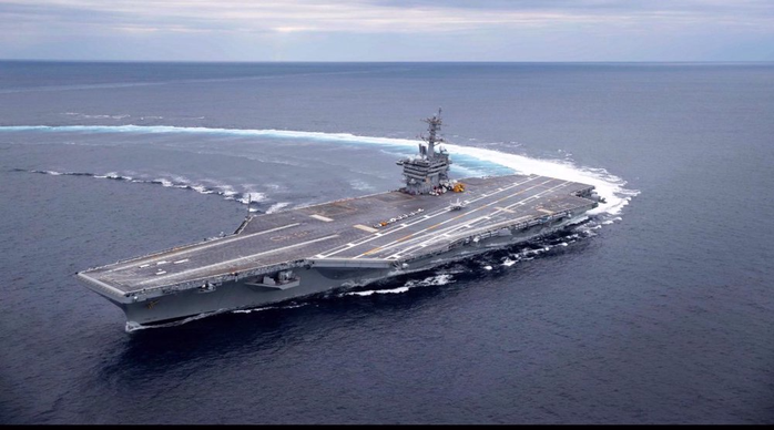 Tàu sân bay USS Abraham Lincoln của Mỹ. Ảnh: PRESSTV