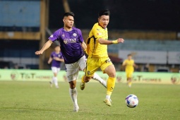 Trực tiếp bóng đá Hà Nội - SLNA: Văn Bình xuất thần cản phá Hoàng Hên (V-League)