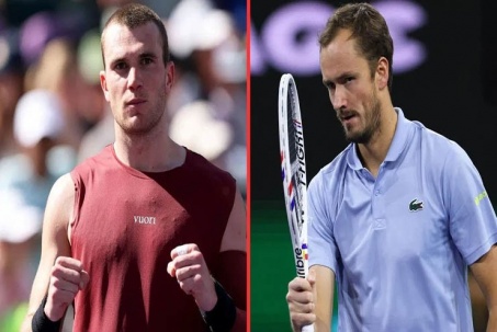 Video tennis Draper - Medvedev: Choáng váng set 1, ảnh hưởng từ Djokovic (Indian Wells)