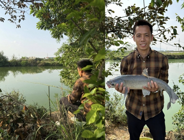 Văn Quyết chia sẻ về buổi đi câu cá trên trang cá nhân. (Ảnh: FBNV)