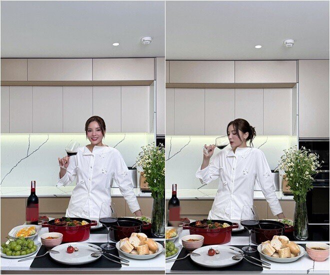 Hoa hậu Kỳ Duyên khiến người hâm mộ trầm trồ khi làm tiệc tại gia - 1