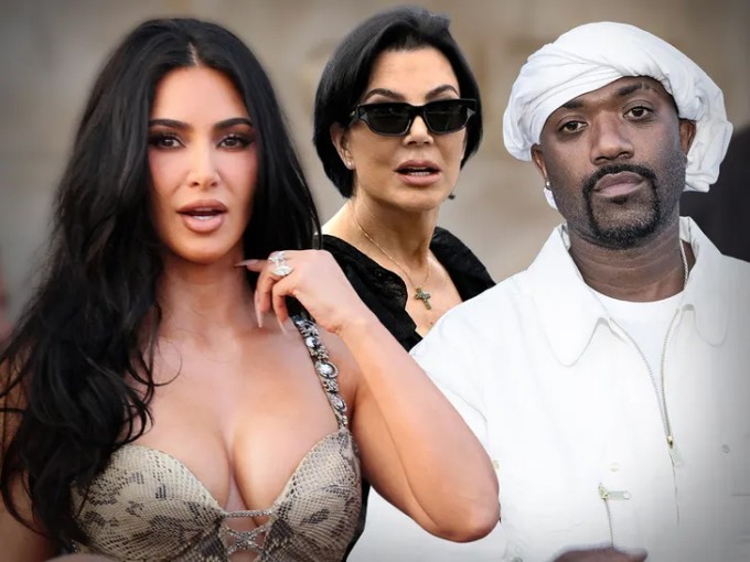 Kim Kardashian, Kris Jenner và Ray J. Ảnh: TMZ