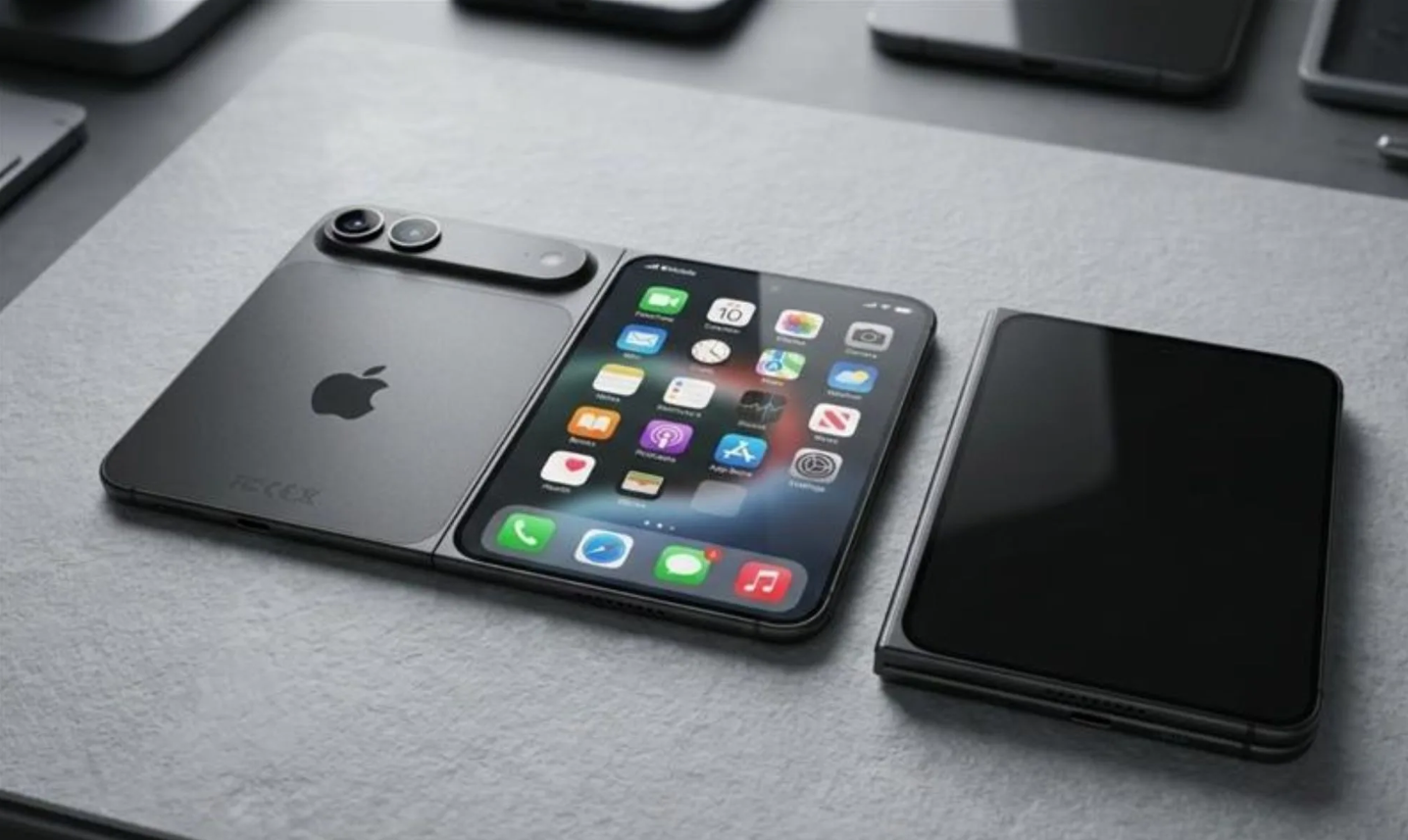 Ảnh concept iPhone màn hình gập.