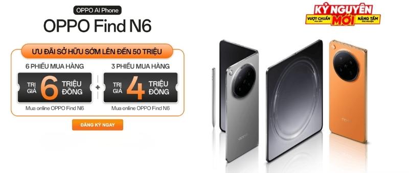 Đón siêu phẩm OPPO Find N6: Đăng ký thông tin – Nhận quà cực khủng tại thế giới di động - 1