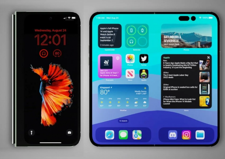 Một mẫu iPhone Fold. Ảnh: PhoneArena