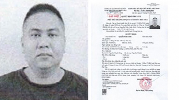 Quyết định truy nã đối tượng Nguyễn Xuân Linh