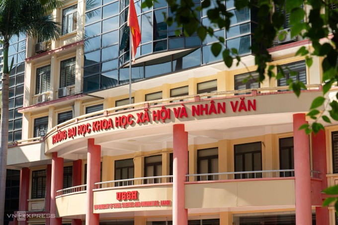 Một góc khuôn viên trường Đại học Khoa học Xã hội và Nhân văn, Đại học Quốc gia Hà Nội, ở đường Nguyễn Trãi. Ảnh: Hoàng Giang