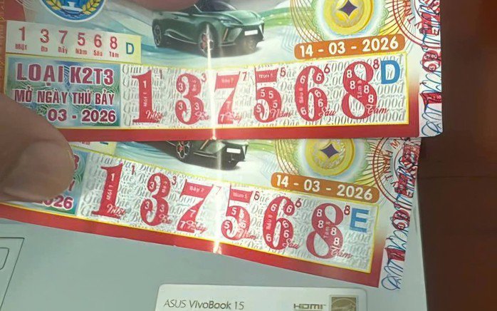 Giải độc đắc của vé số Hậu Giang trúng tại TP Cần Thơ. Ảnh: ĐLVS Chấn Nam