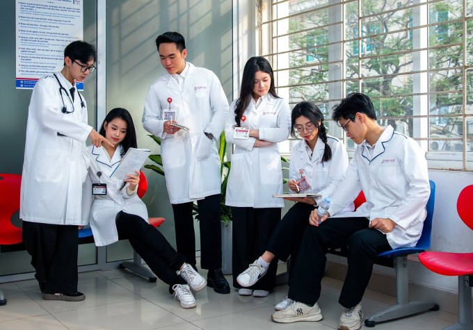 Sinh viên Đại học Y Hà Nội. Ảnh: Fanpage Đoàn thanh niên - Hội sinh viên Đại học Y Hà Nội