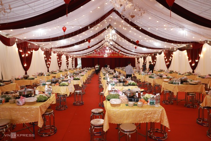 Rạp nhà anh Nguyễn Từ Liêm (43 tuổi), ở Lạng Sơn, ngày 14/3. Ảnh: Nga Thanh