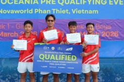 Tay vợt 14 tuổi TP HCM giúp tuyển quần vợt nam vô địch giải ITF trên sân nhà