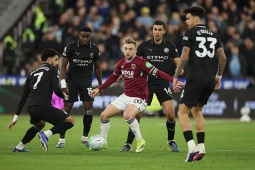 Video bóng đá West Ham - Man City: Cú sảy chân đầy gay go (Ngoại hạng Anh)