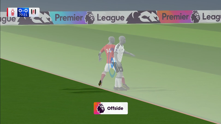 Dan Ndoye của Nottingham Forest đưa bóng vào lưới Fulham trước&nbsp;khi bị&nbsp;VAR từ chối vì lỗi&nbsp;việt vị