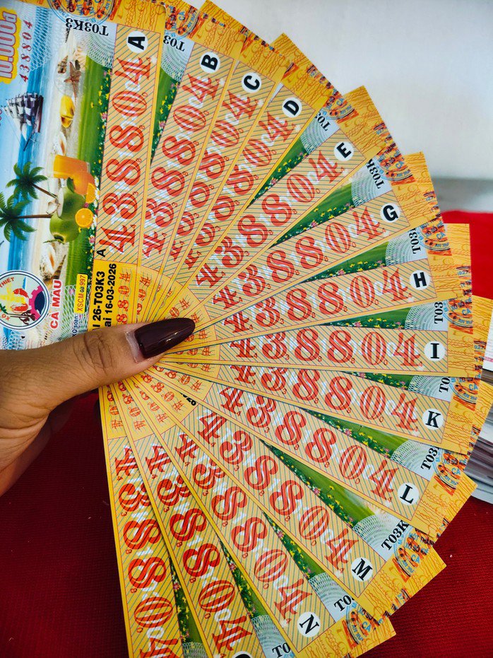 Xổ số miền Nam ngày 16-3 mở thưởng đối với vé số của TPHCM, Đồng Tháp và Cà Mau. Ảnh: ĐLVS Thần Tài