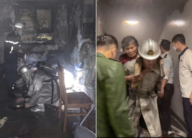 Hiện trường vụ cháy. Ảnh: Công an TP Hà Nội