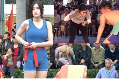 "Thần tiên tỷ tỷ" Thu An đấu vật với trai làng, trận đấu bao người ao ước