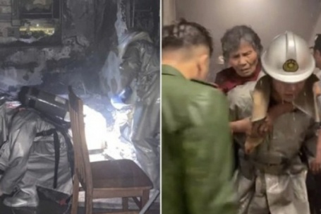 Hà Nội: Cháy căn hộ chung cư Ecohome, 3 người được giải cứu