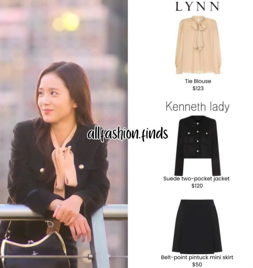 Chất liệu tweed cũng được Jisoo ưu ái lựa chọn nhiều lần, mang đến vẻ thanh lịch và cổ điển cho nhân vật Mi Rae.