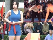 "Thần tiên tỷ tỷ" Thu An đấu vật với trai làng, trận đấu bao người ao ước