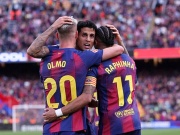 Nóng bảng xếp hạng La Liga: Barca tái lập khoảng cách 4 điểm, áp lực lớn cho Real trước derby Madrid