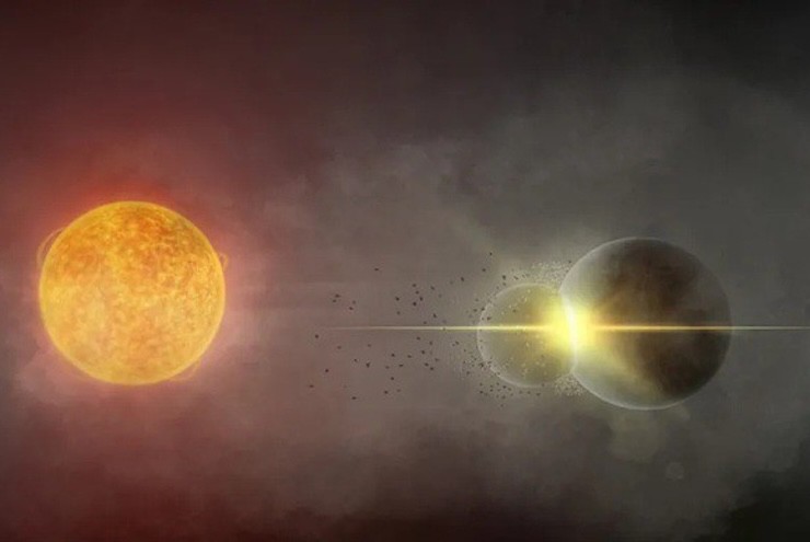 Điều xảy ra với Trái Đất 4,5 tỉ năm trước vừa lặp lại giữa trời?