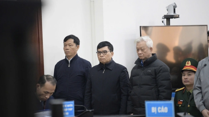 Các bị cáo tại phiên tòa cấp sơ thẩm. Ảnh: M.Đ