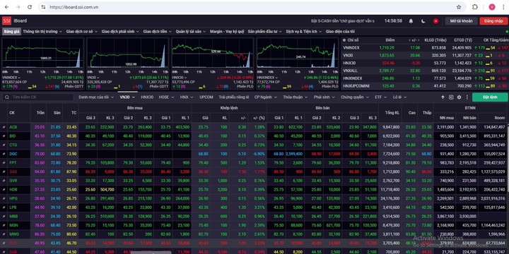 Cổ phiếu DGC trắng bên mua. (Ảnh chụp màn hình)