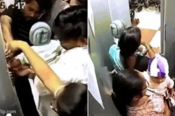 Hai phút nghẹt thở giải cứu em bé bị kẹt cánh tay vào cửa thang máy