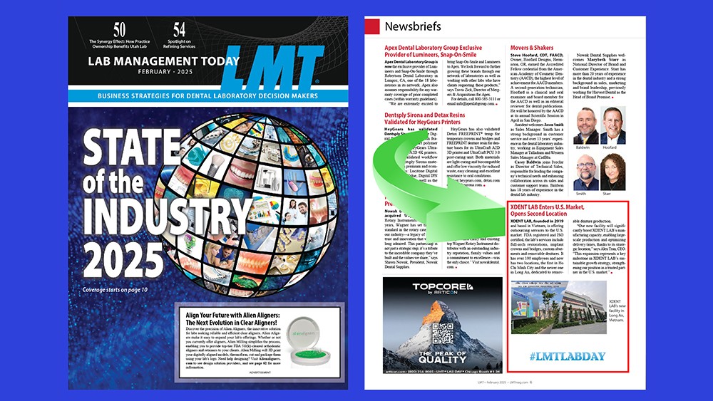 &nbsp;Tạp chí Hoa Kỳ LMT đưa tin XDENT LAB mở rộng Nhà máy 2