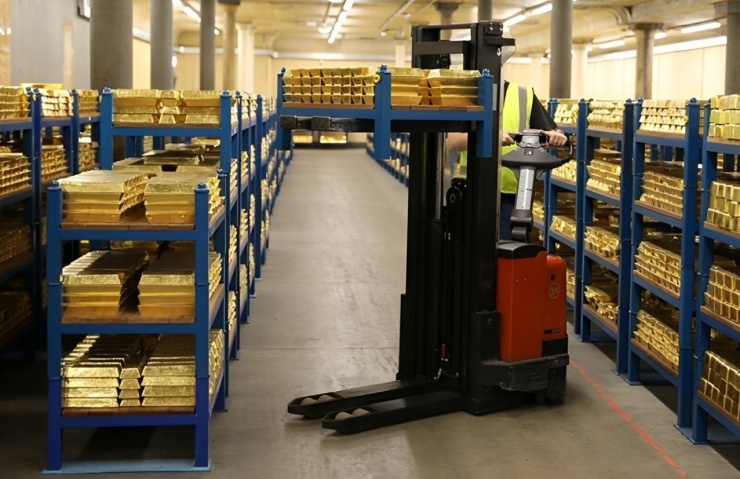 Kho vàng của Ngân hàng Trung ương Anh tại London được xem là một trong những nơi lưu trữ vàng lớn nhất thế giới. Ảnh: LBMA