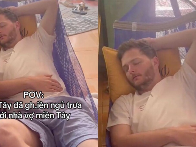 Làm rể miền Tây, chàng trai Mỹ cũng 'lây' thói quen ngủ trưa trên võng