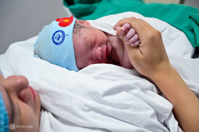 Em bé chào đời ngày Quốc khánh 2/9/2025 tại Bệnh viện Phụ sản Trung ương. Ảnh:Giang Huy