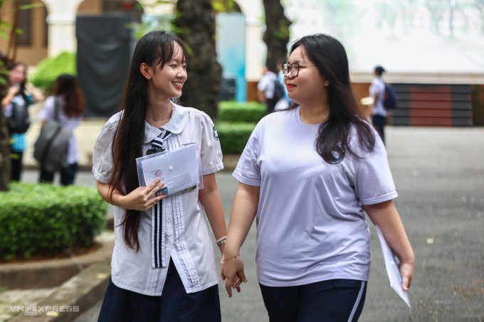 Thí sinh TP HCM thi tốt nghiệp THPT 2025. Ảnh: Quỳnh Trần